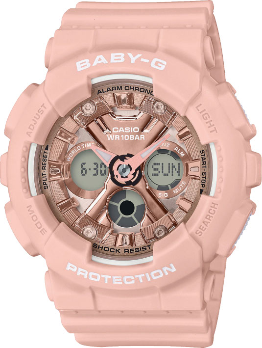 Японские наручные часы Casio Baby-G BA-130-4AER с хронографом