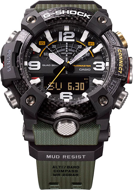 Японские спортивные наручные часы Casio G-SHOCK GG-B100-1A3ER с хронографом