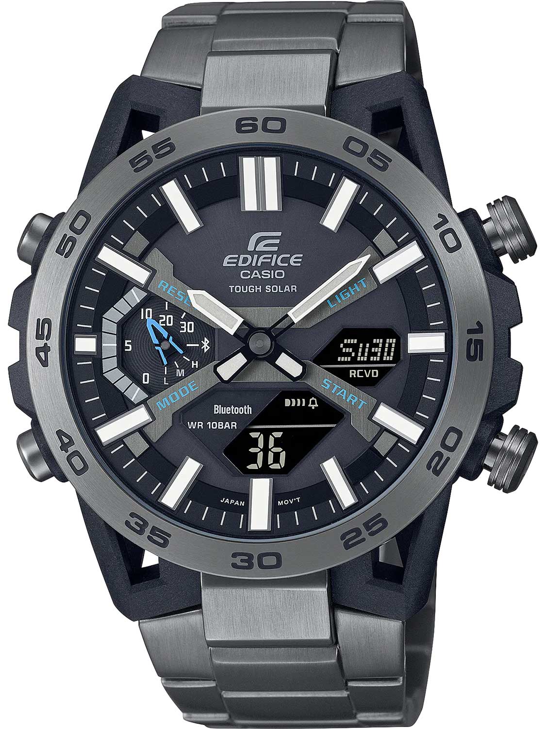 Японские наручные часы Casio Edifice ECB-2000DC-1A с хронографом