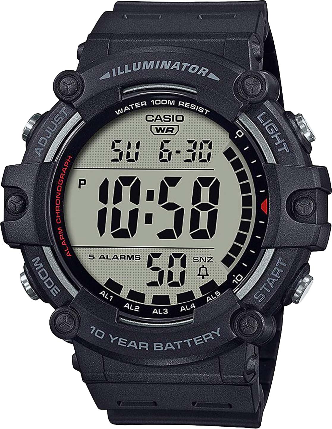 Японские наручные часы Casio Illuminator AE-1500WH-1AVEF с хронографом