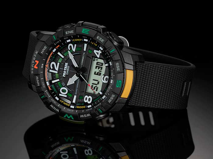 Японские наручные часы Casio Pro Trek PRT-B50-1ER с хронографом