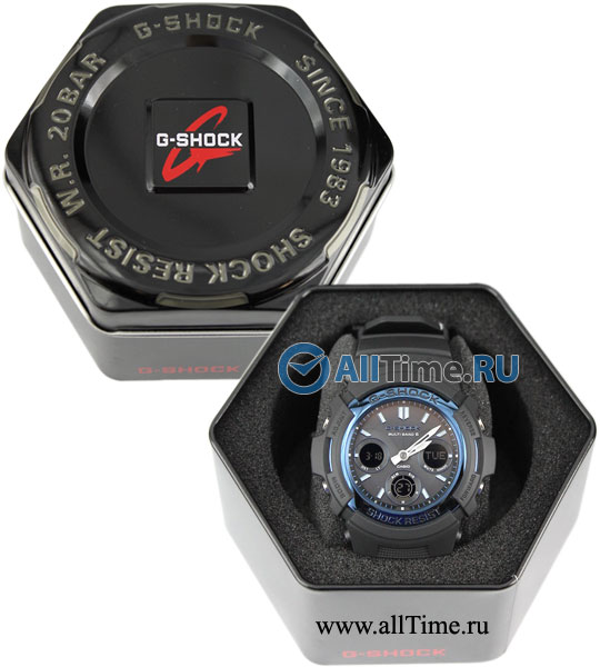 Японские наручные часы Casio G-SHOCK AWG-M100A-1A с хронографом