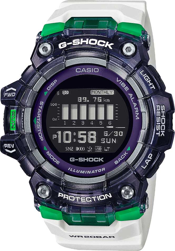 Японские спортивные наручные часы Casio G-SHOCK GBD-100SM-1A7ER с хронографом