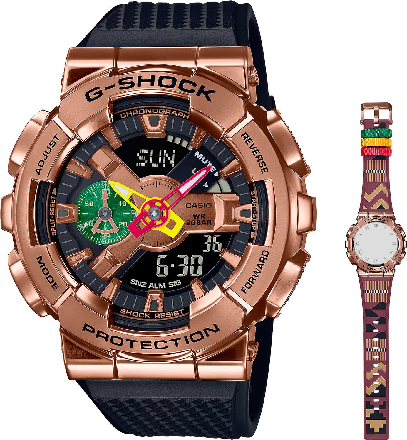 Японские наручные часы Casio G-SHOCK GM-110RH-1AER с хронографом