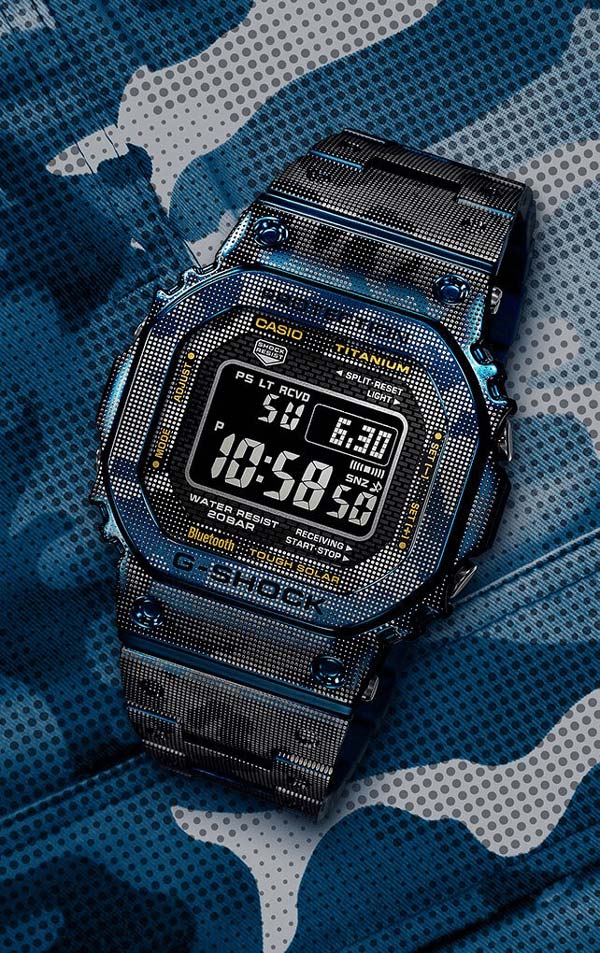 Японские титановые наручные часы Casio G-SHOCK GMW-B5000TCF-2ER с хронографом