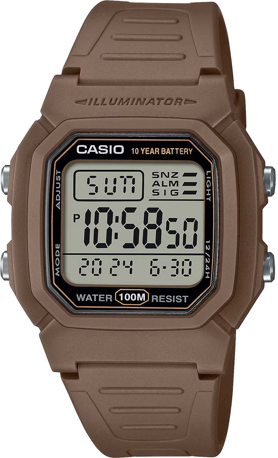 Японские наручные часы Casio Collection W-800H-5A с хронографом