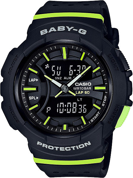 Японские спортивные наручные часы Casio Baby-G BGA-240-1A2 с хронографом