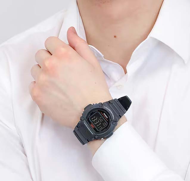 Японские наручные часы Casio Collection W-219H-8BVEF с хронографом