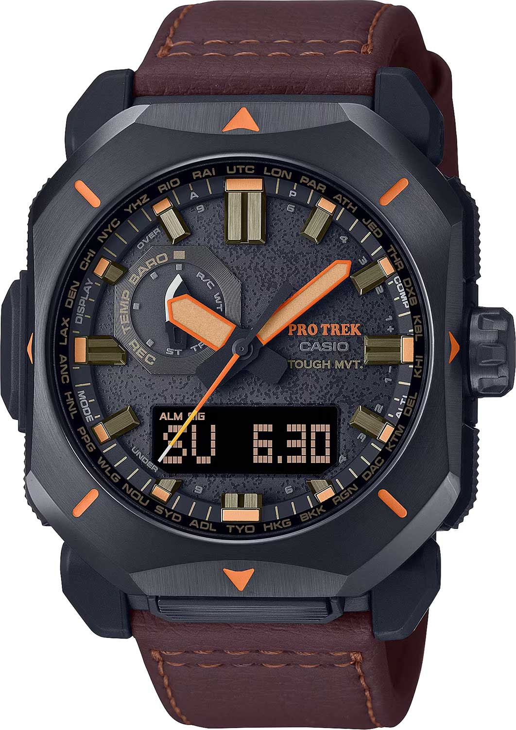 Японские наручные часы Casio Pro Trek PRW-6900YL-5ER с хронографом