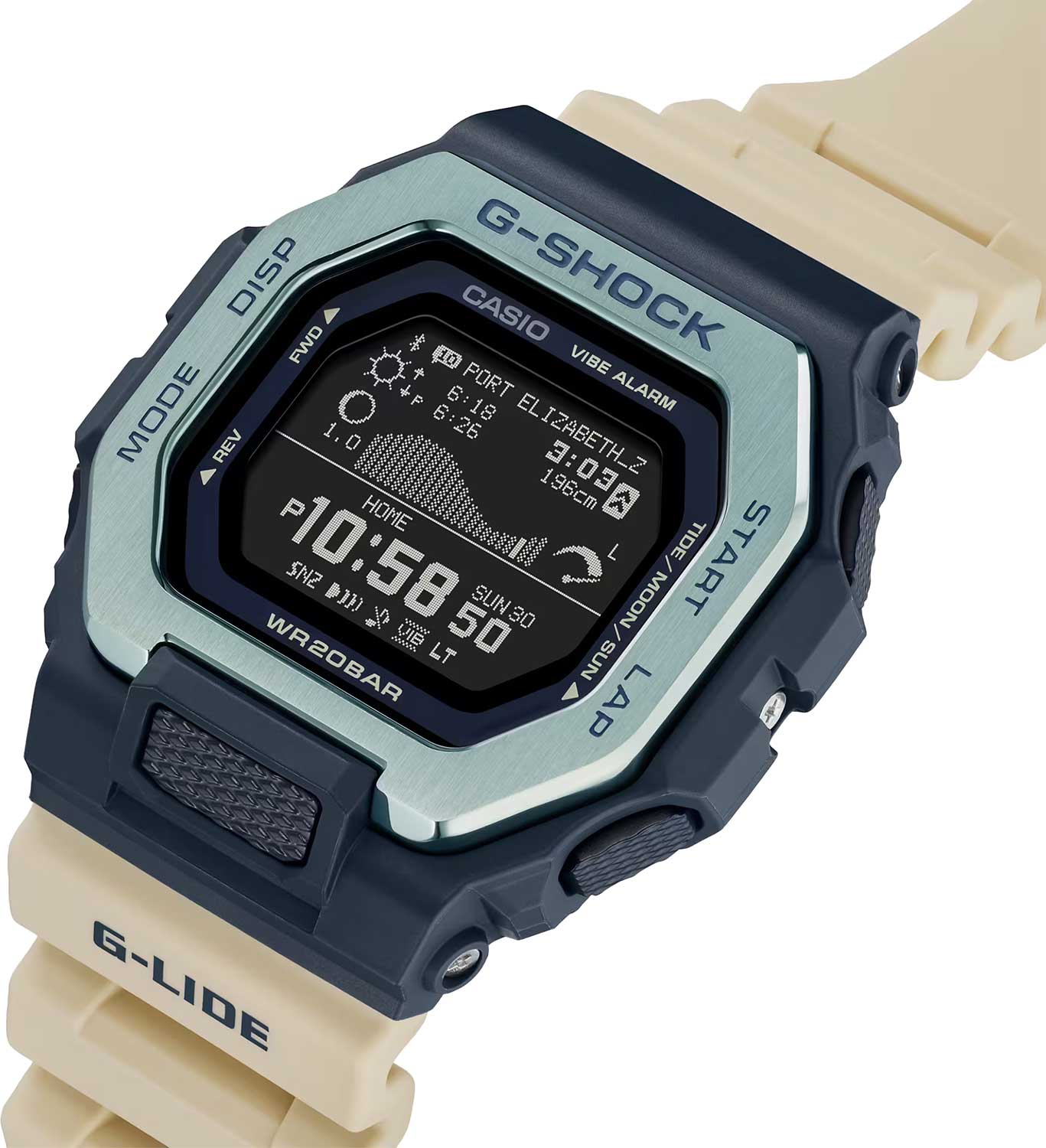 Японские спортивные наручные часы Casio G-SHOCK GBX-100TT-2E с хронографом