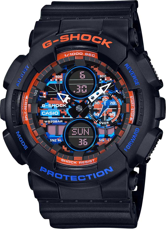 Японские наручные часы Casio G-SHOCK GA-140CT-1AER с хронографом