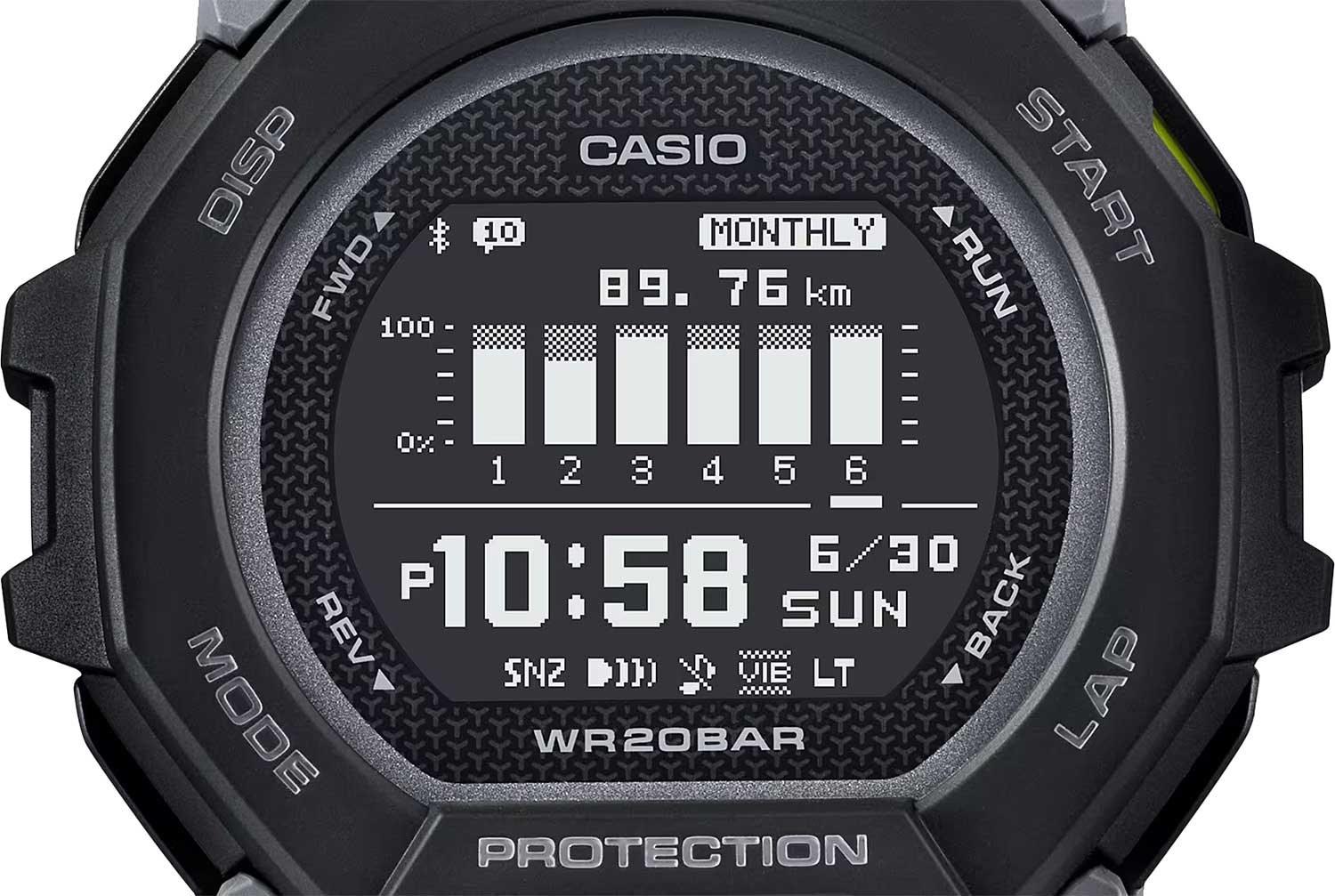 Японские спортивные наручные часы Casio G-SHOCK GBD-300-1 с хронографом