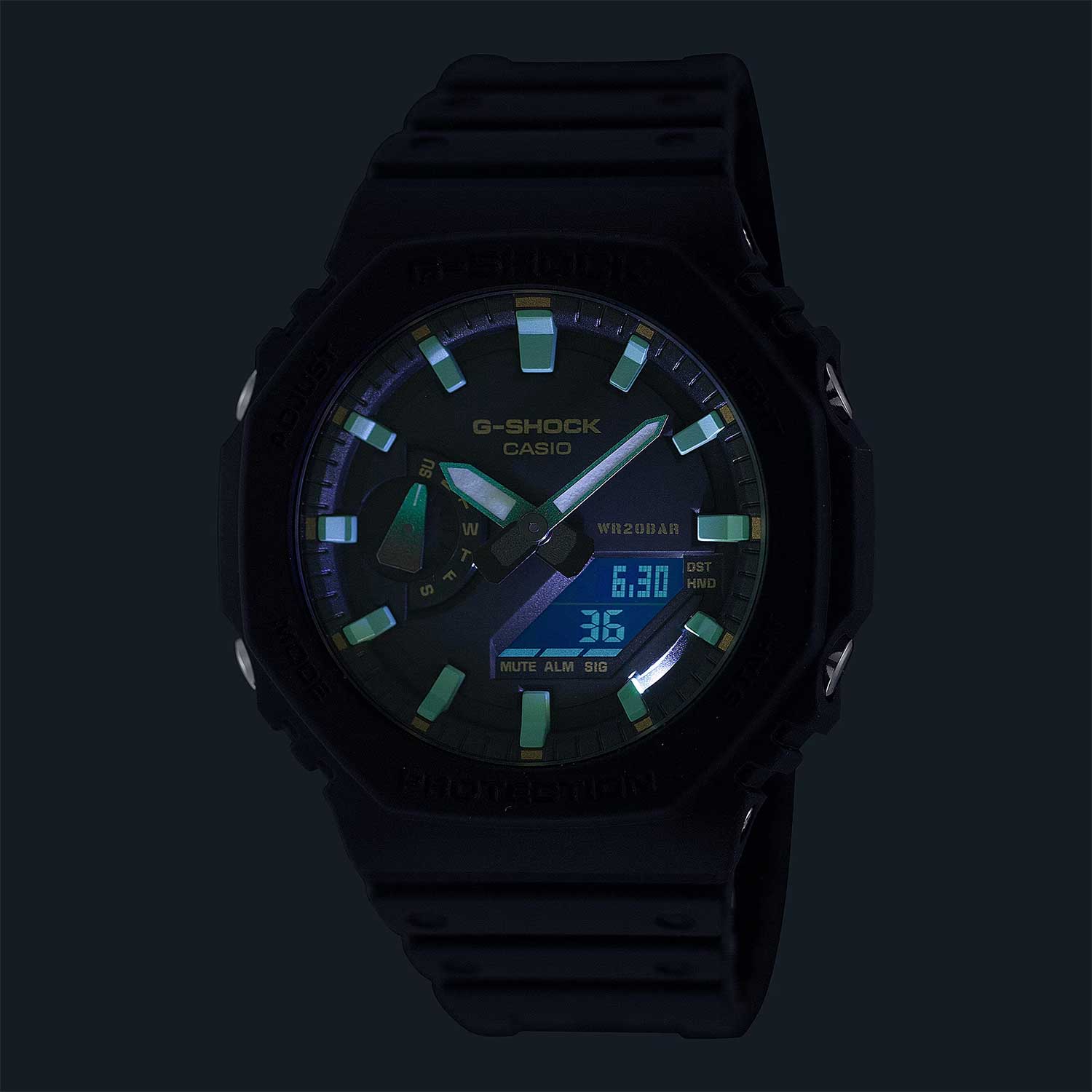 Японские наручные часы Casio G-SHOCK GA-2100RC-1A с хронографом