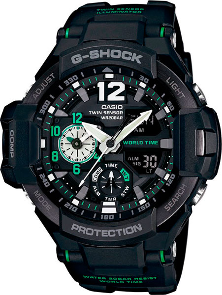 Японские наручные часы Casio G-SHOCK GA-1100-1A3 с хронографом