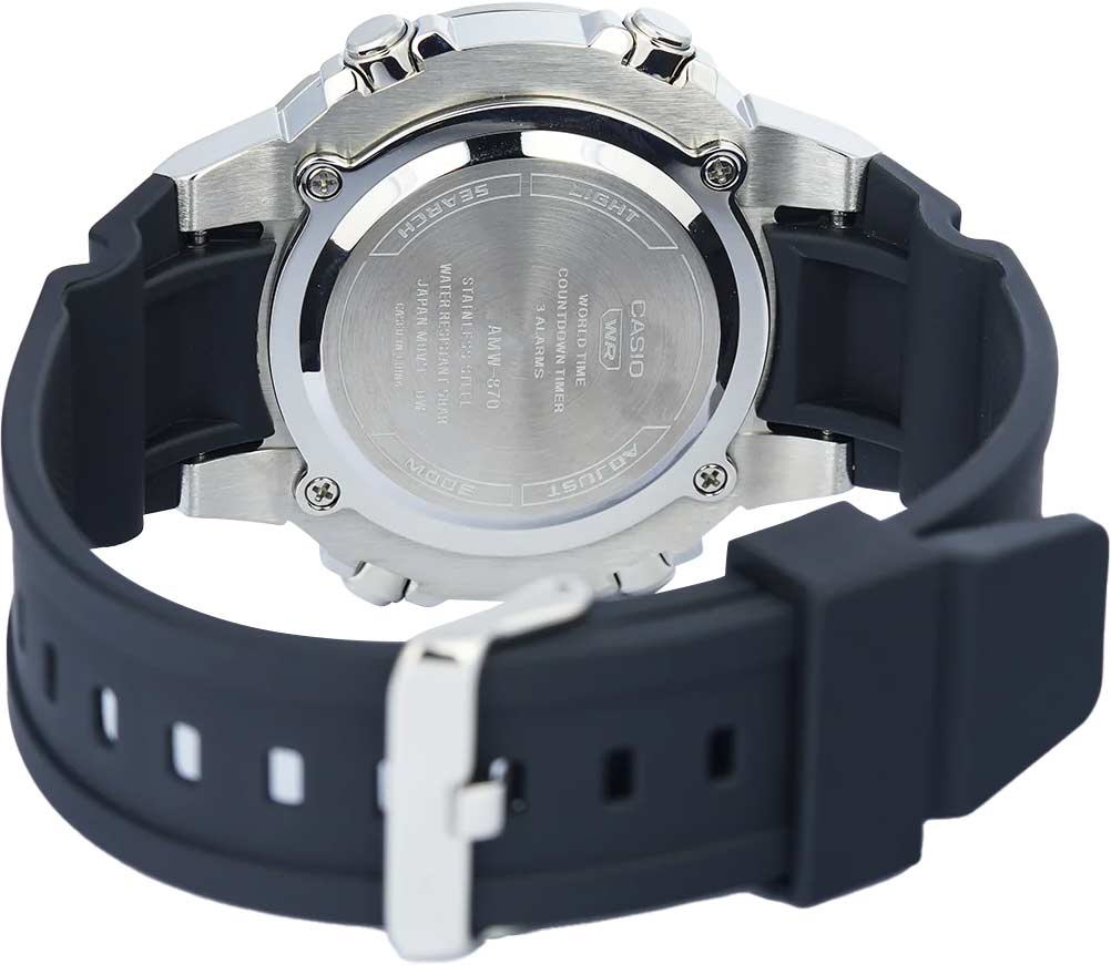 Японские наручные часы Casio Collection AMW-870-1A с хронографом