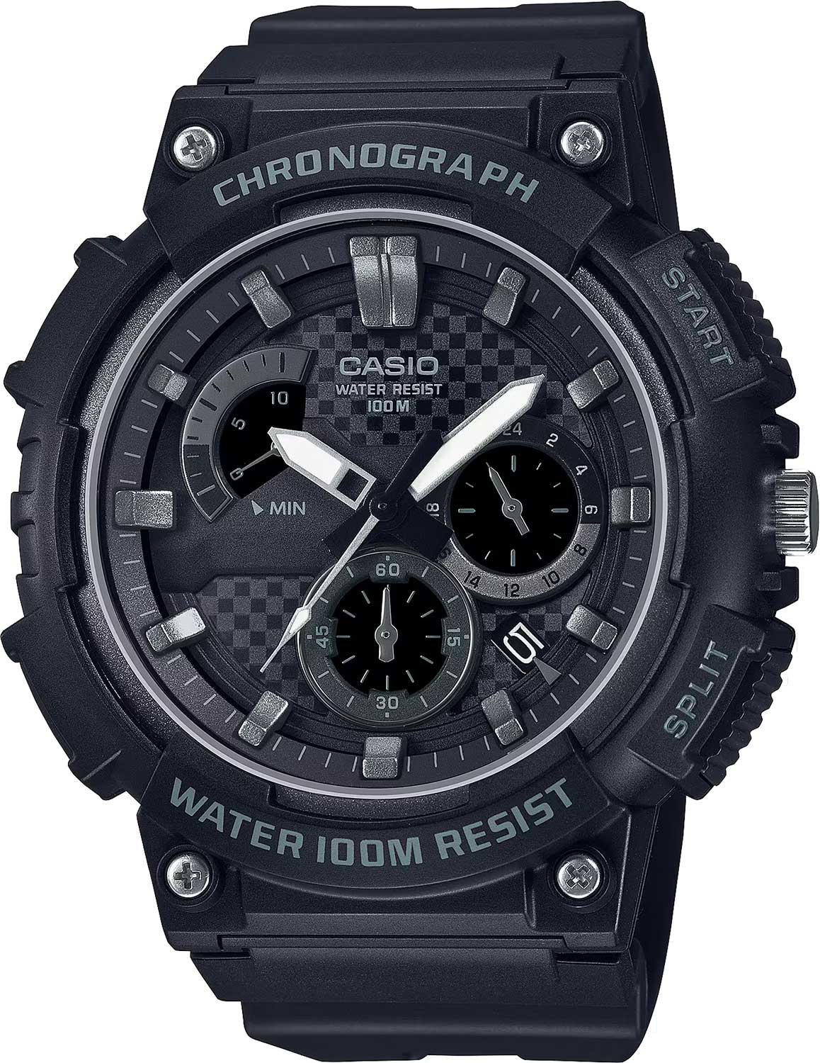 Японские наручные часы Casio Collection MCW-200H-1A2 с хронографом