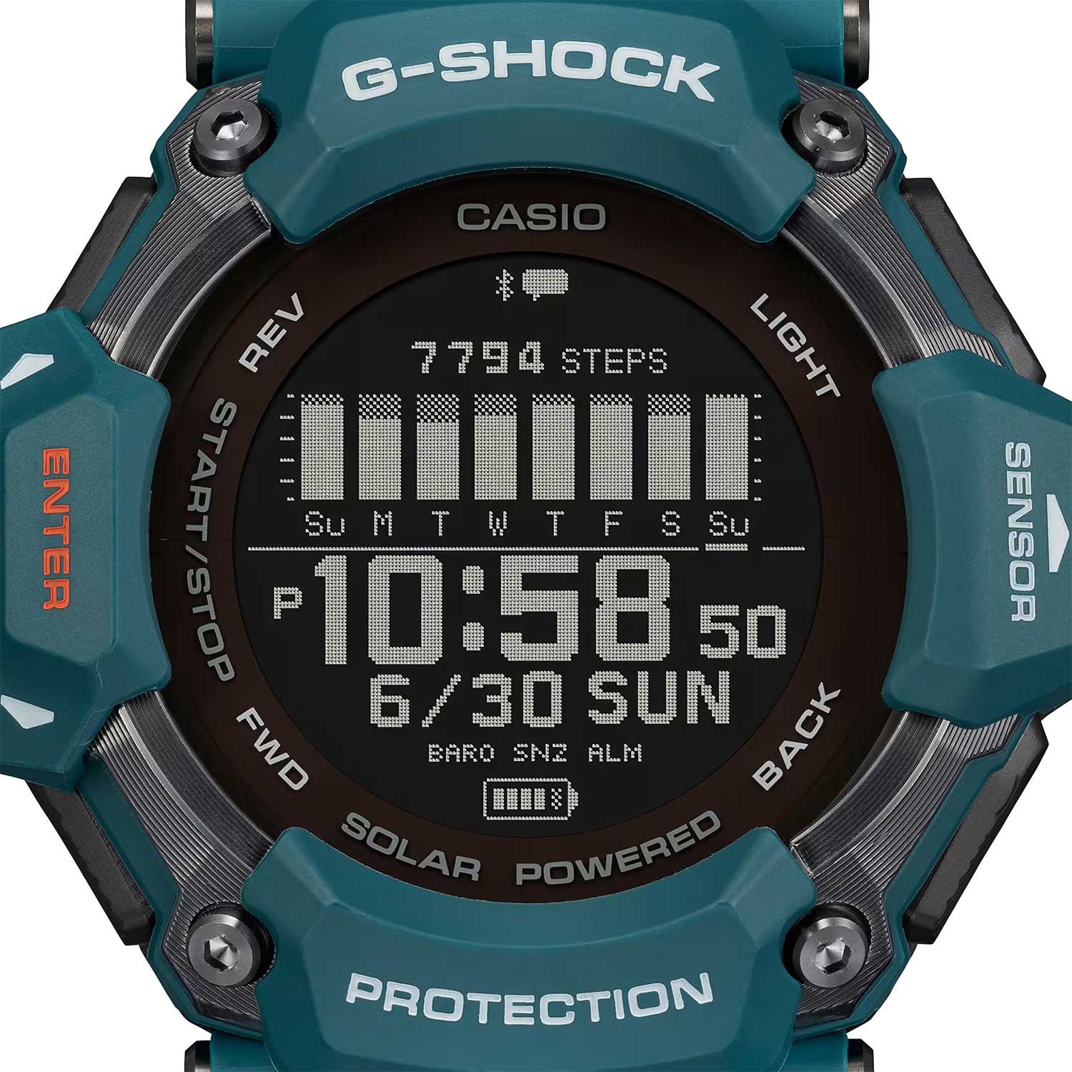 Японские умные часы Casio G-SHOCK GBD-H2000-2 с хронографом