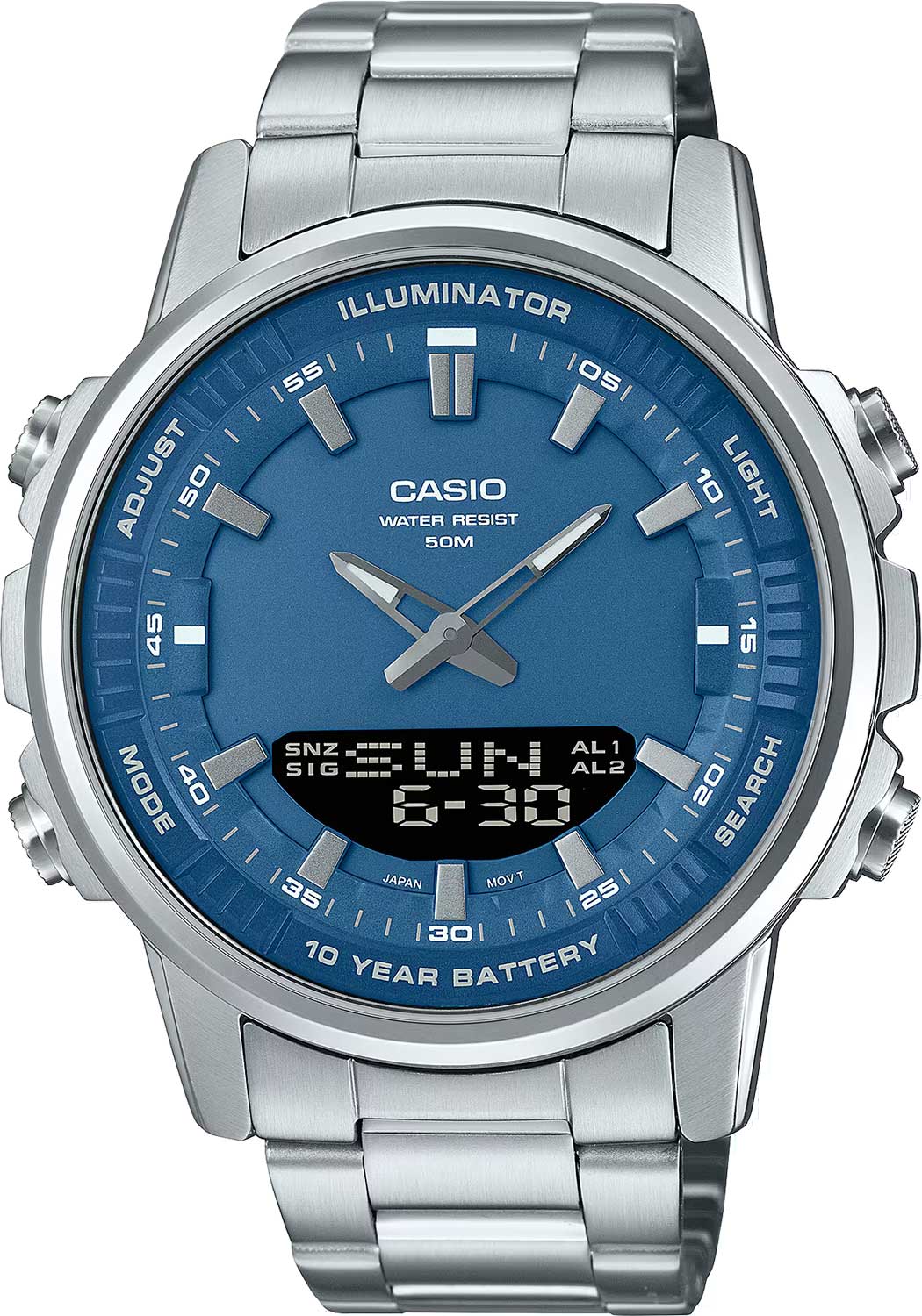 Японские наручные часы Casio Collection AMW-880D-2A1 с хронографом