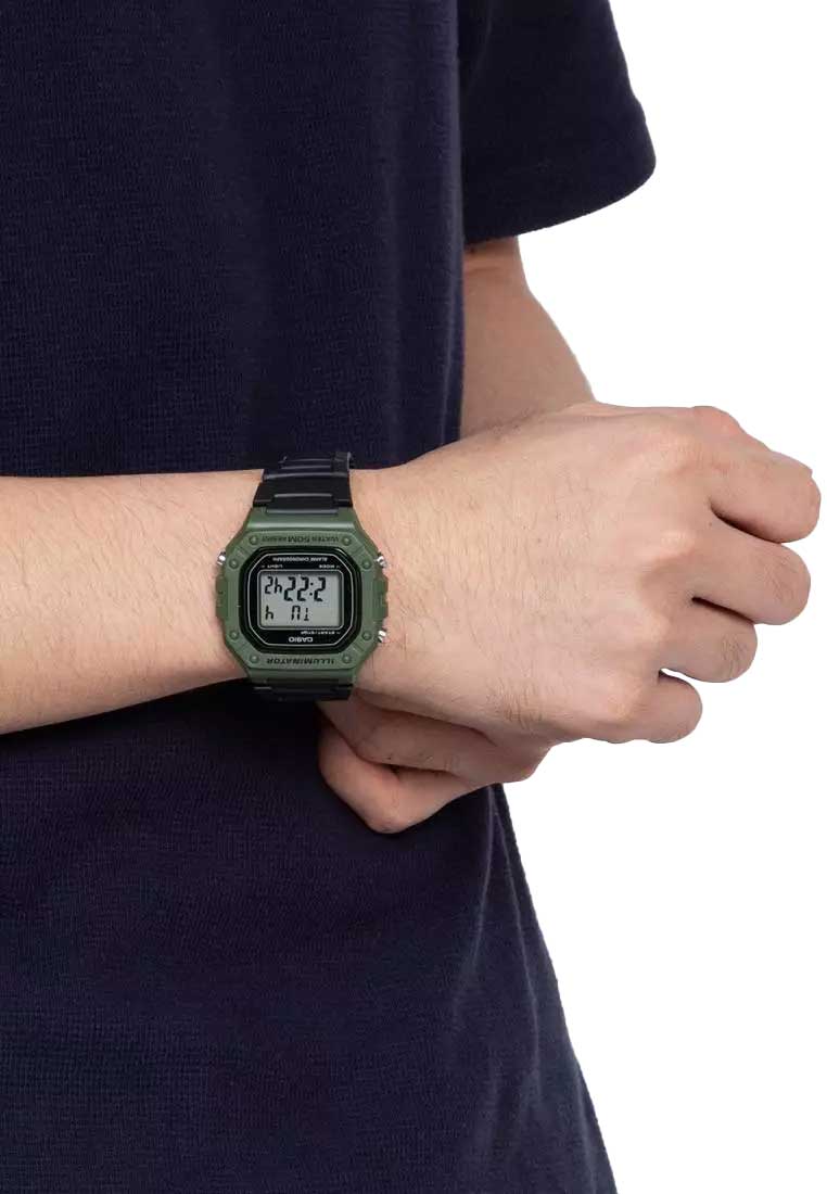 Японские наручные часы Casio Collection W-218H-3A с хронографом