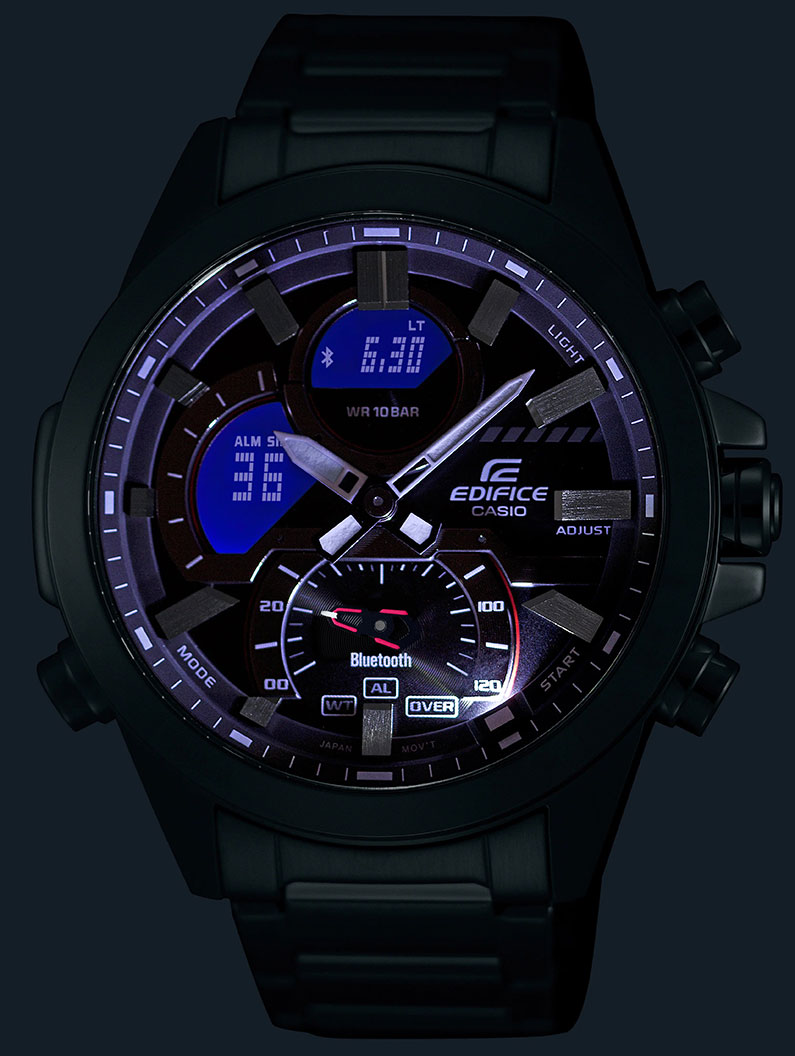 Японские наручные часы Casio Edifice ECB-30P-1AEF с хронографом