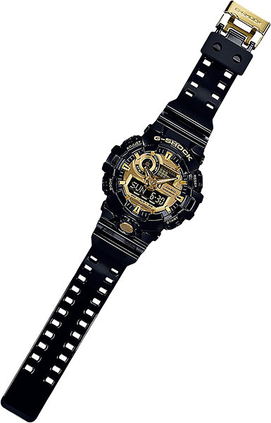 Японские наручные часы Casio G-SHOCK GA-710GB-1A с хронографом