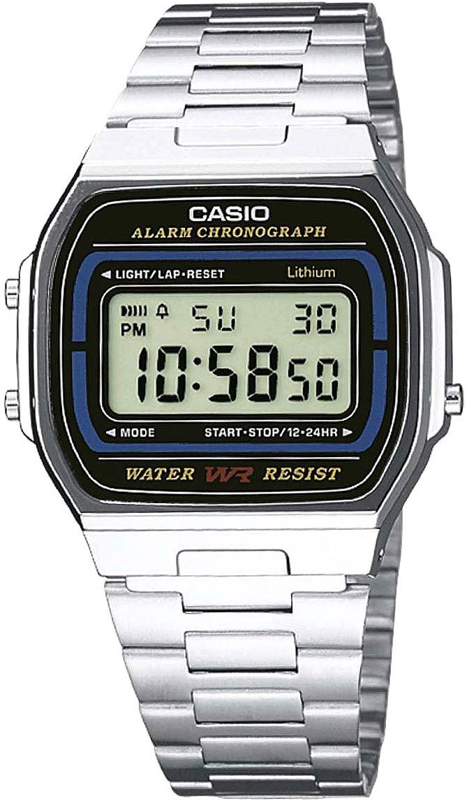 Японские наручные часы Casio Vintage A-164WA-1 с хронографом