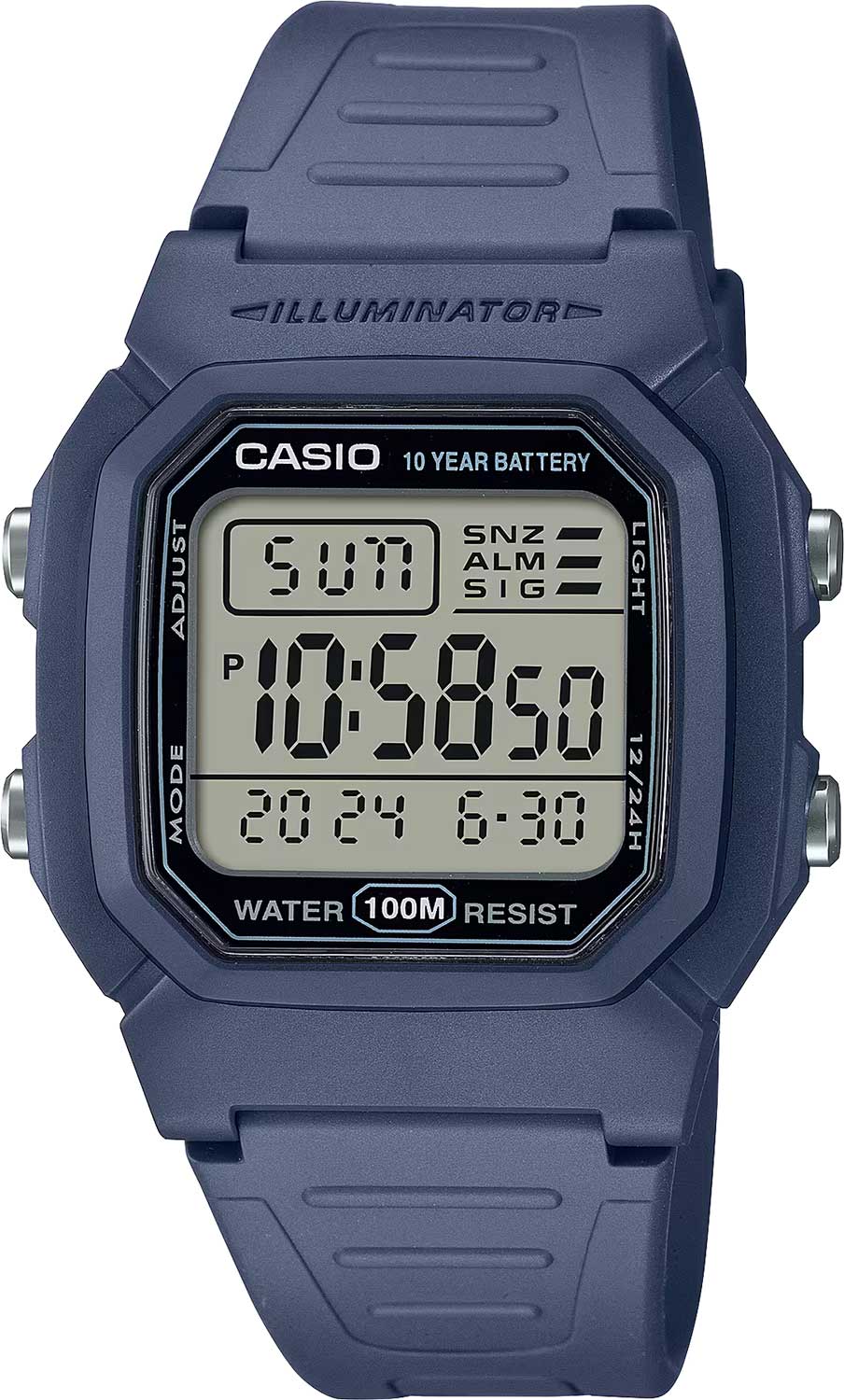 Японские наручные часы Casio Collection W-800H-2A с хронографом