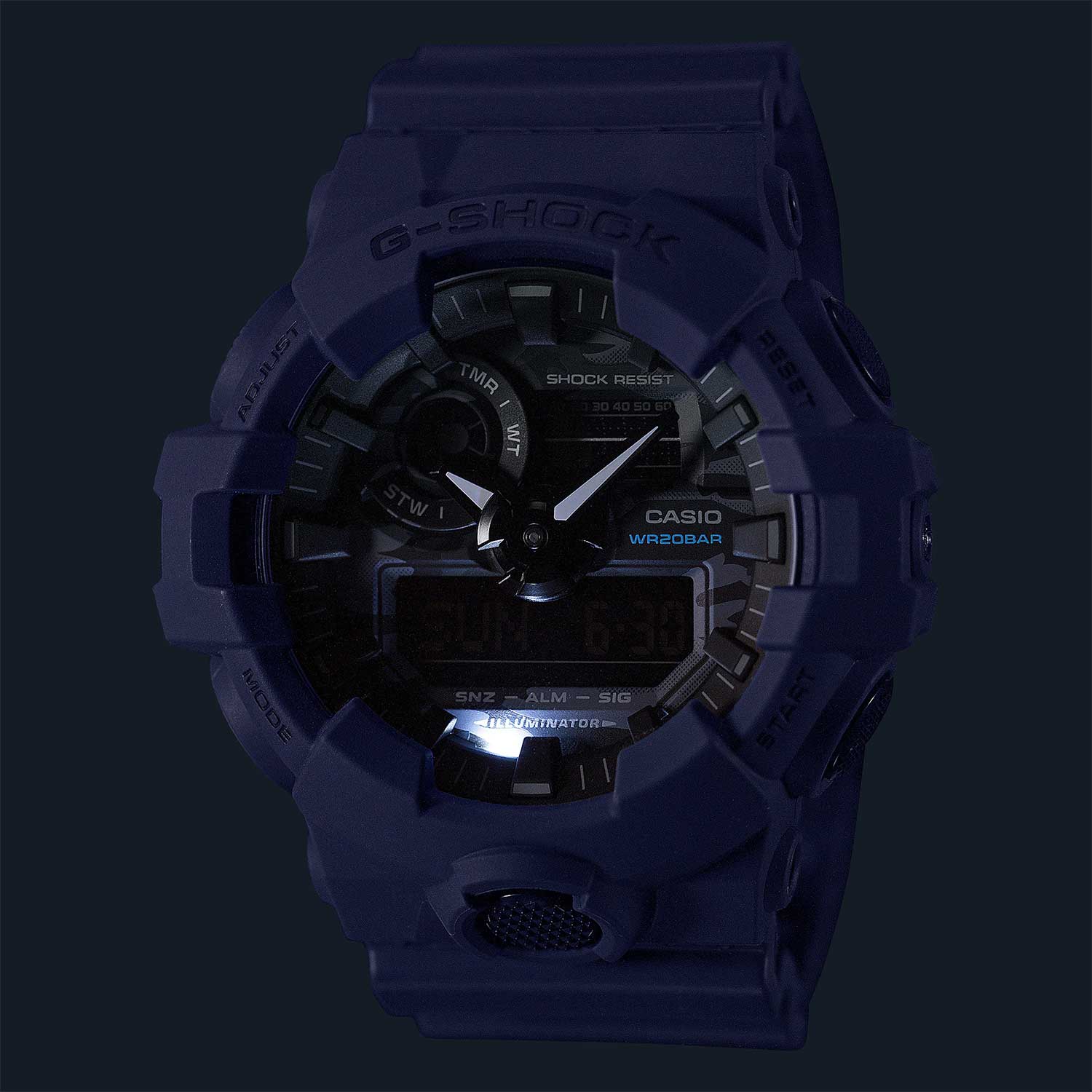 Японские наручные часы Casio G-SHOCK GA-700CA-2AER с хронографом