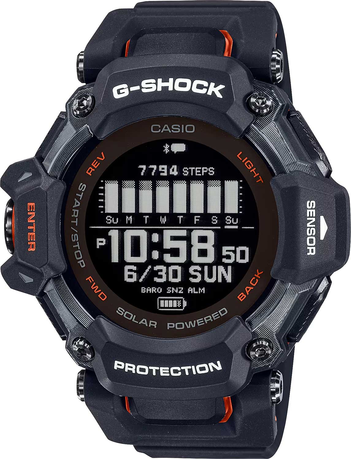 Японские умные часы Casio G-SHOCK GBD-H2000-1A с хронографом