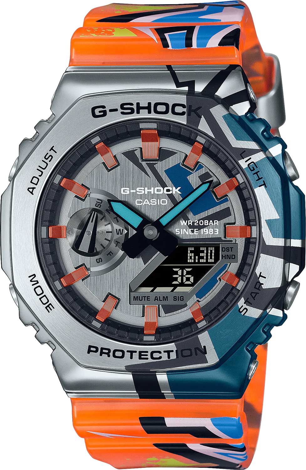 Японские наручные часы Casio G-SHOCK GM-2100SS-1A с хронографом