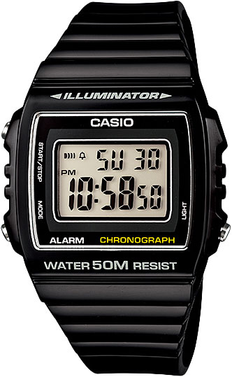 Японские наручные часы Casio Collection W-215H-1A с хронографом