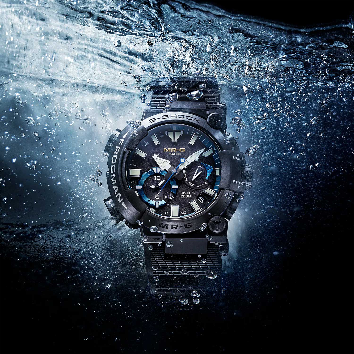 Японские титановые наручные часы Casio G-SHOCK MRG-BF1000R-1A с хронографом