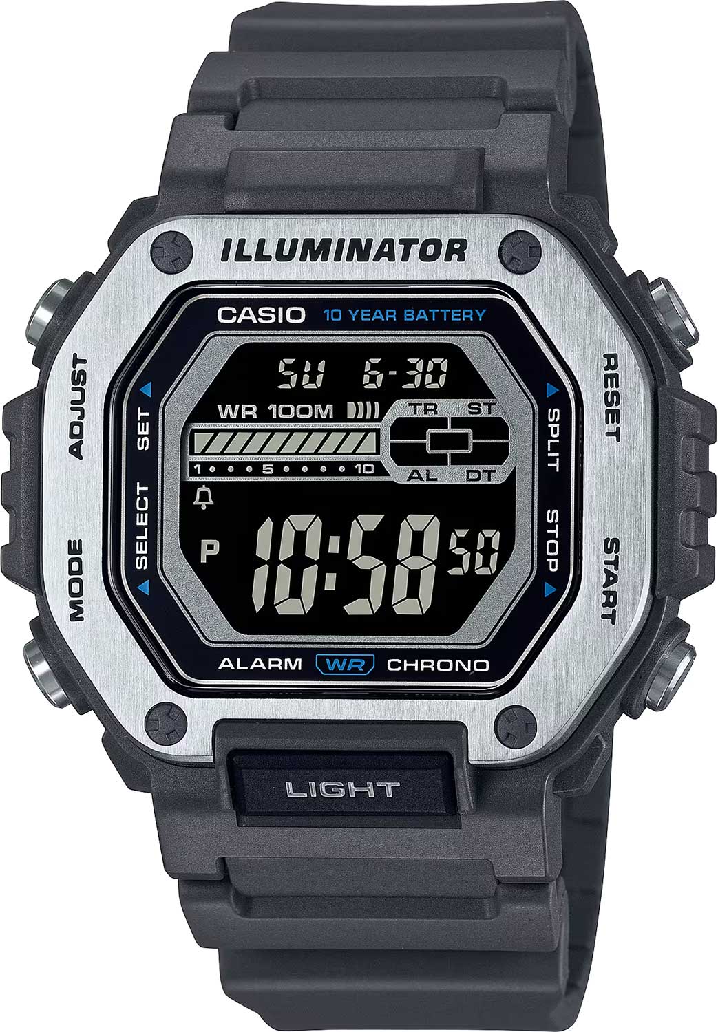 Японские наручные часы Casio Collection MWD-110H-8B с хронографом