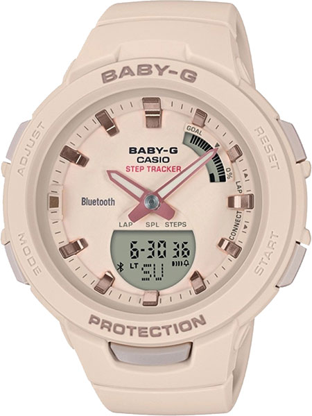 Японские спортивные наручные часы Casio Baby-G BSA-B100-4A1 с хронографом