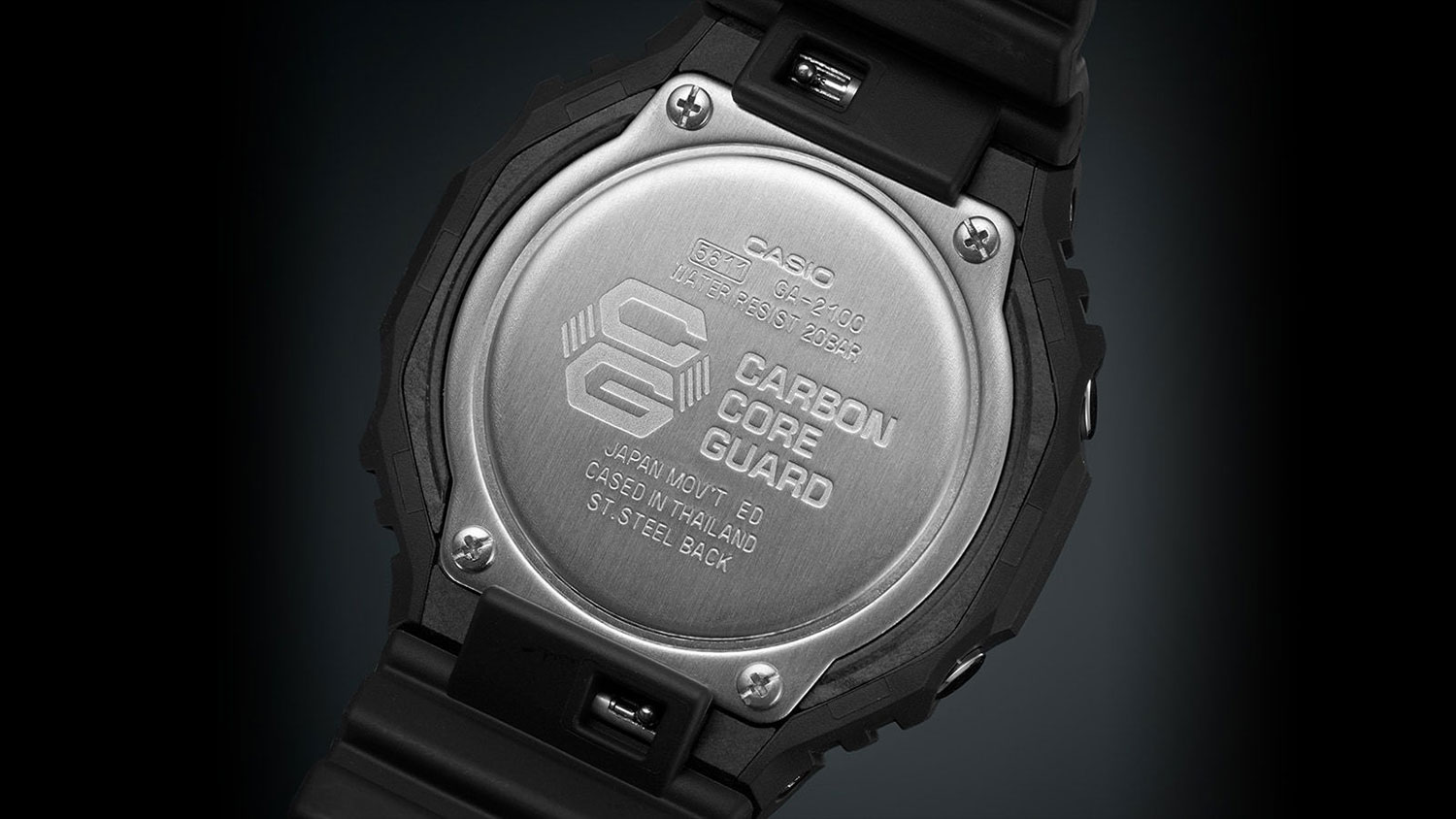 Японские наручные часы Casio G-SHOCK GA-2100-1AER с хронографом