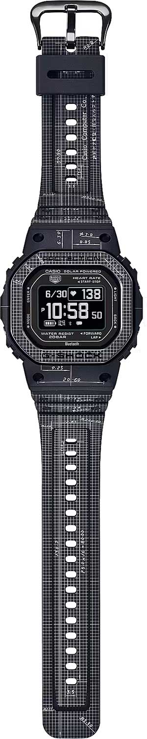 Японские умные часы Casio G-SHOCK DW-H5600EX-1 с хронографом