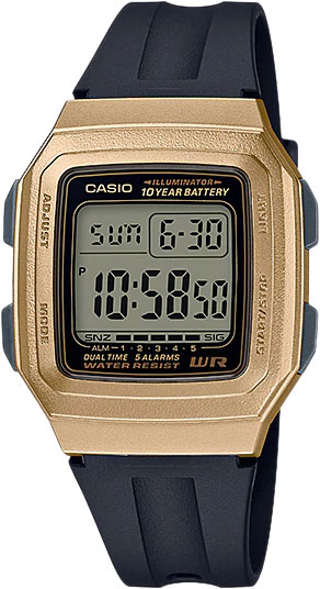 Японские наручные часы Casio Illuminator F-201WAM-9AVEF с хронографом