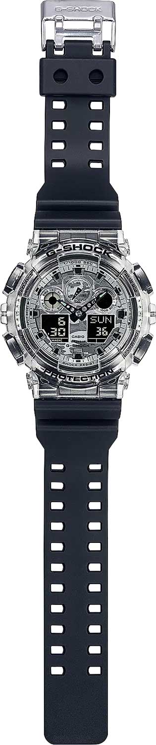 Японские наручные часы Casio G-SHOCK GA-100SKC-1A с хронографом