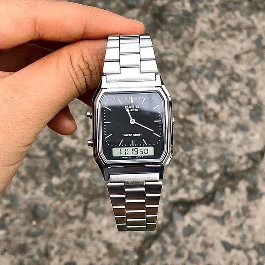 Японские наручные часы Casio Vintage AQ-230A-1D с хронографом