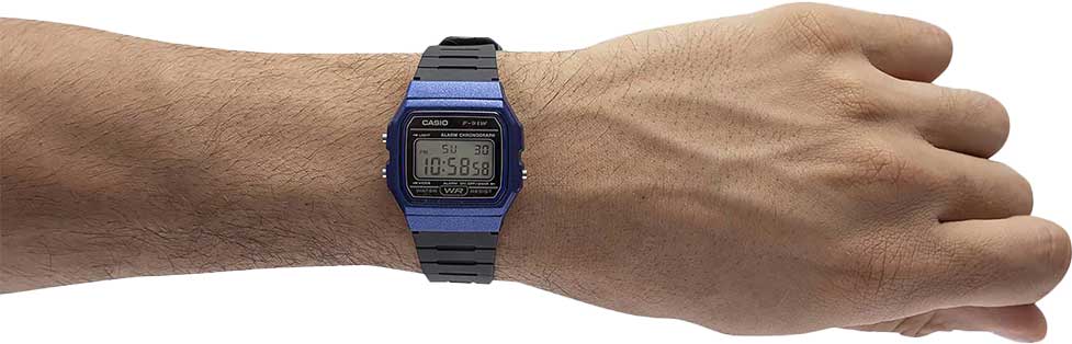 Японские наручные часы Casio Illuminator F-91WM-2A с хронографом