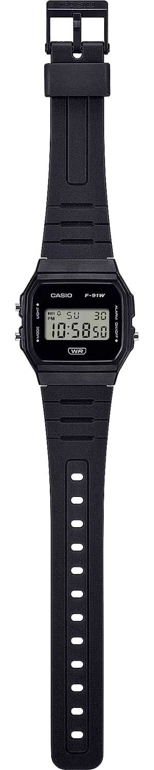 Японские наручные часы Casio Collection F-91WB-1A с хронографом