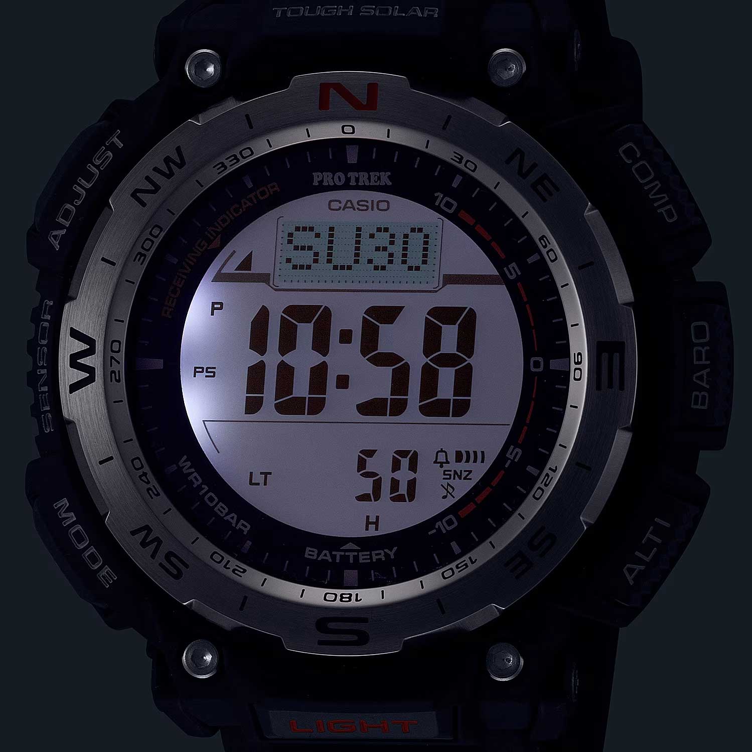 Японские наручные часы Casio Pro Trek PRW-3400-1 с хронографом