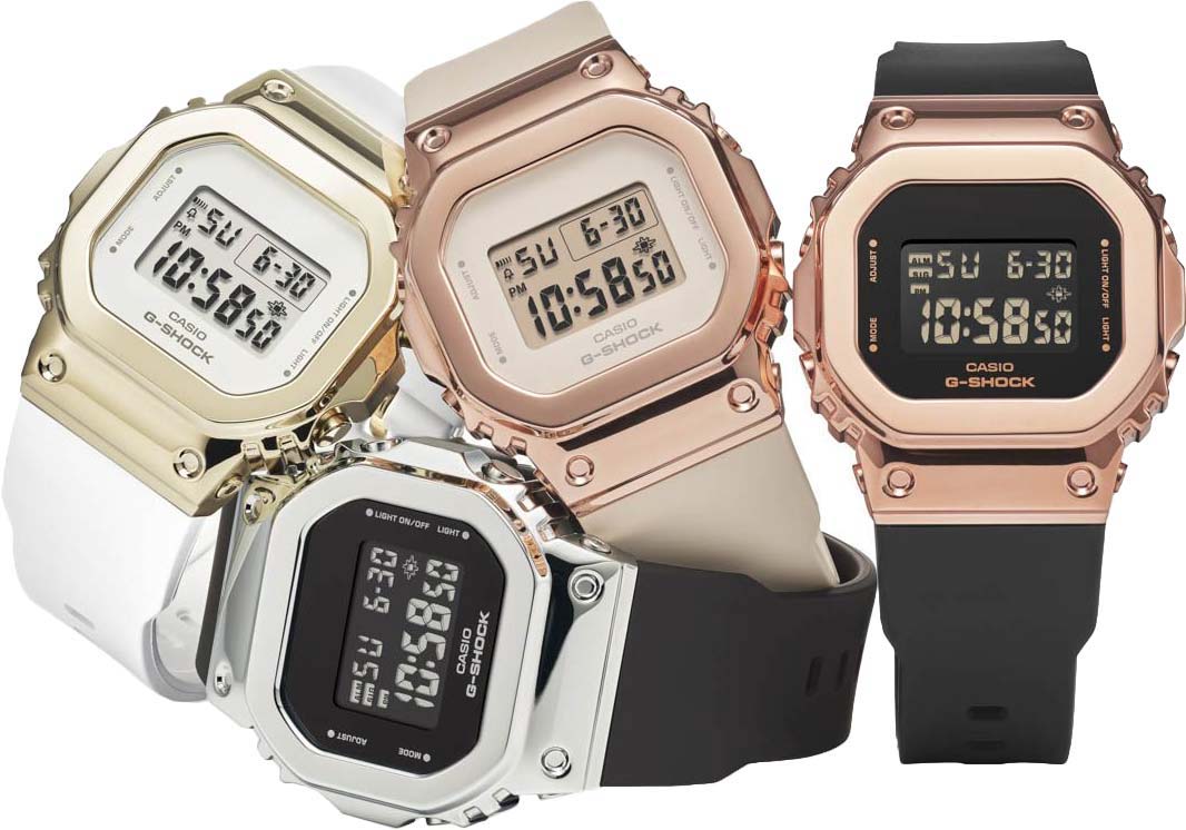 Японские наручные часы Casio G-SHOCK GM-S5600PG-4ER с хронографом