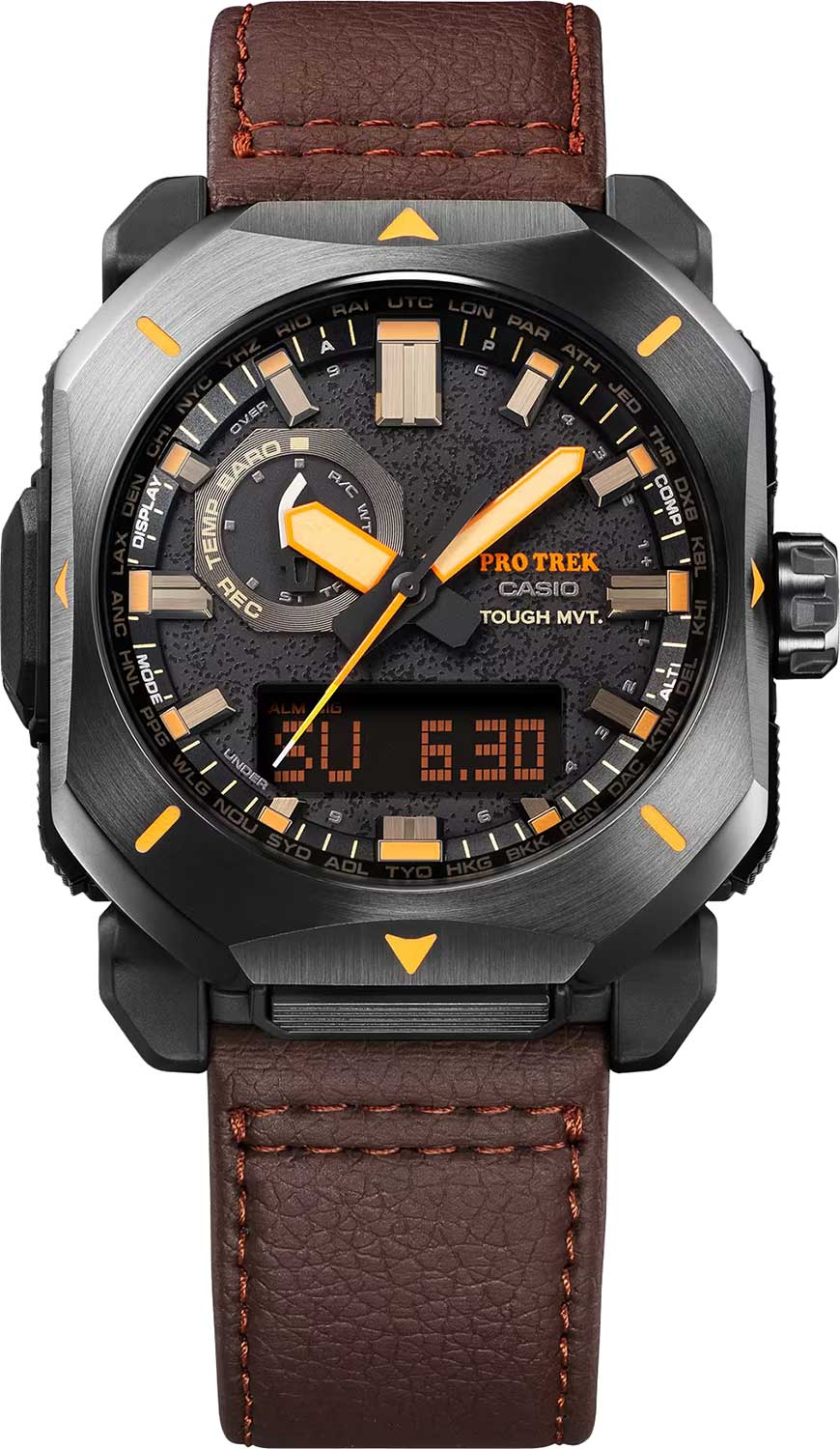 Японские наручные часы Casio Pro Trek PRW-6900YL-5ER с хронографом