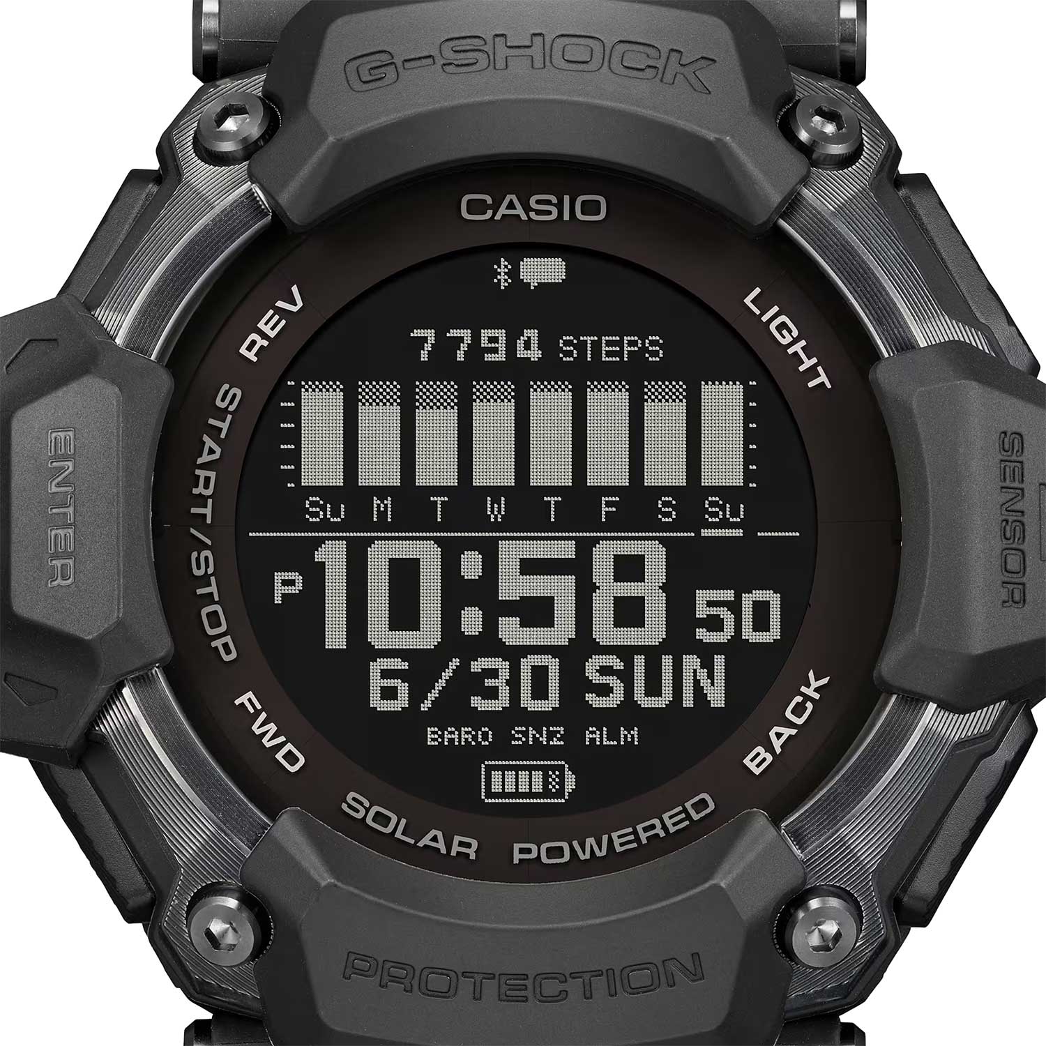 Японские умные часы Casio G-SHOCK GBD-H2000-1B с хронографом