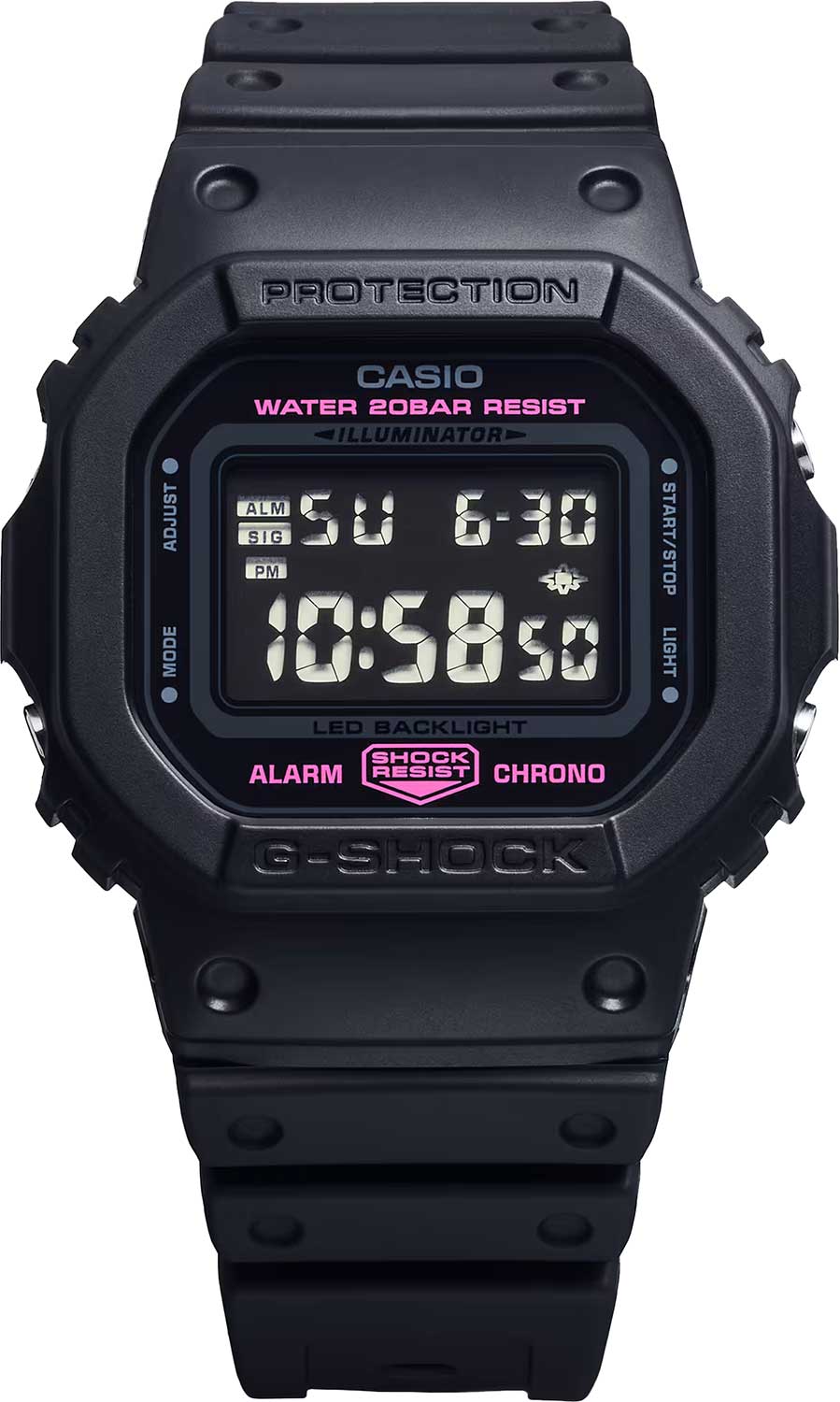 Японские наручные часы Casio G-SHOCK DW-5600PK-1 с хронографом