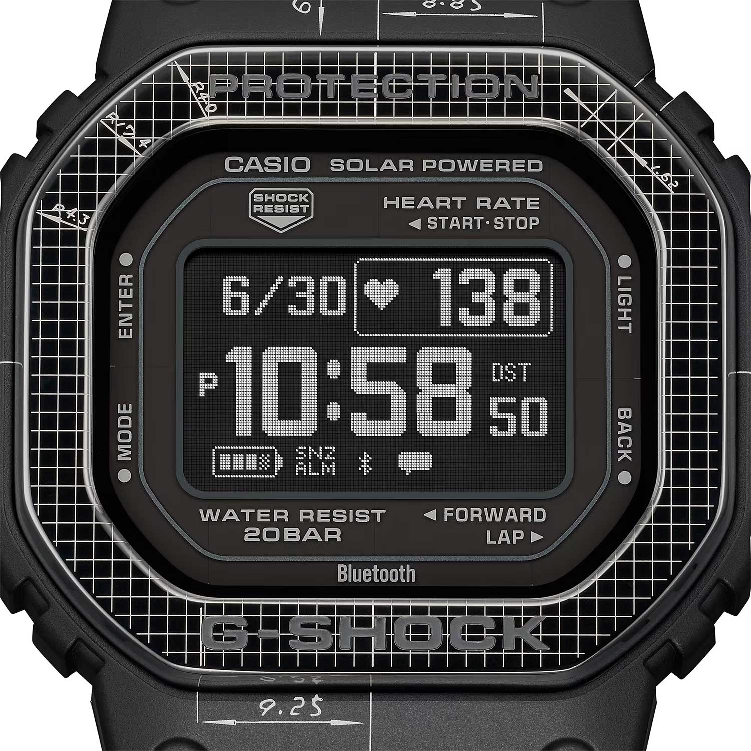 Японские умные часы Casio G-SHOCK DW-H5600EX-1 с хронографом