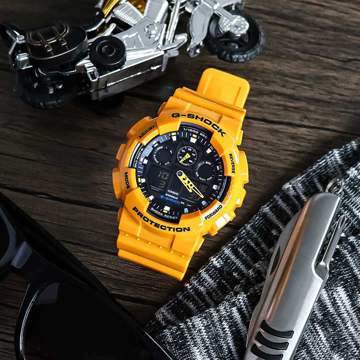 Японские наручные часы Casio G-SHOCK GA-100A-9A с хронографом