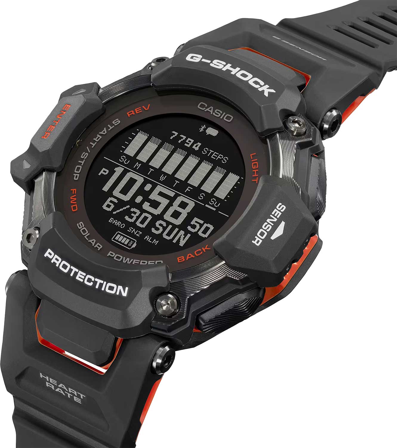 Японские умные часы Casio G-SHOCK GBD-H2000-1A с хронографом