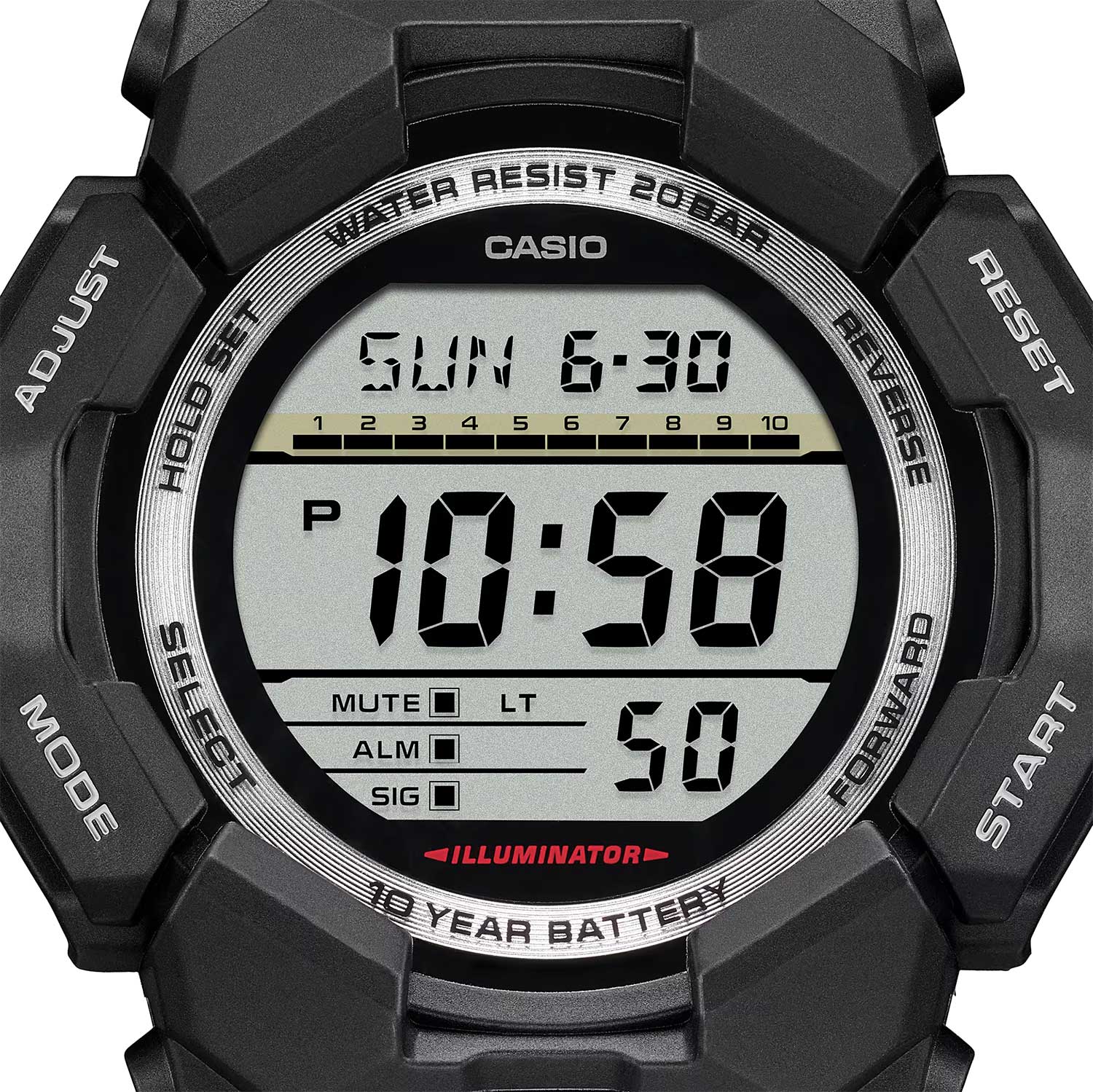 Японские наручные часы Casio G-SHOCK GD-010-1 с хронографом